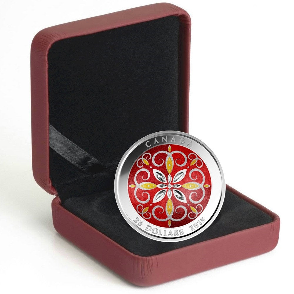 2015 Canada $25 Christmas Ornament Fine Silver (No Tax)