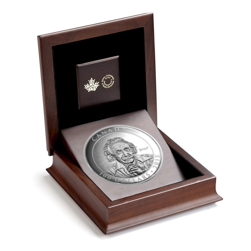 2015 Canada $100 Albert Einstein 10oz. Fine Silver Coin (TAX Exempt)