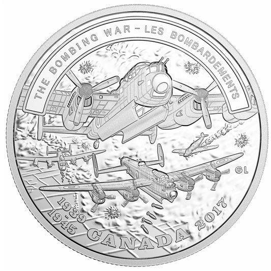 2017 Canada $20 WWII Battlefront - The Bombing War Fine Silver (No Tax)