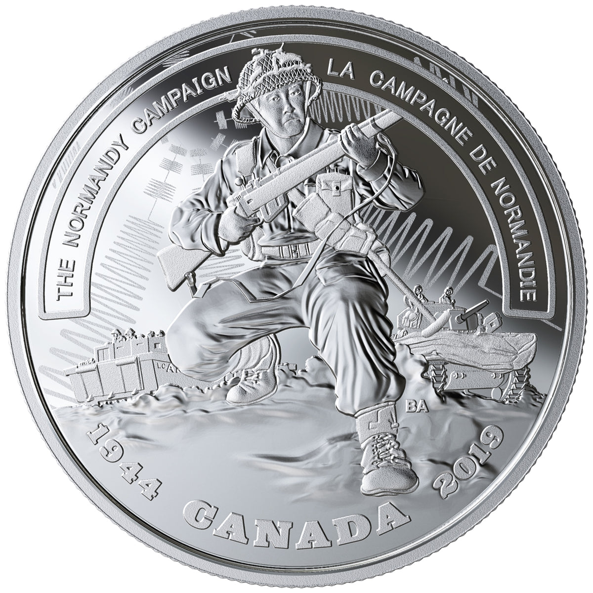 2019 Canada $20 WWII Battlefront Series - The Normandy Campaign Fine Silver (No Tax)