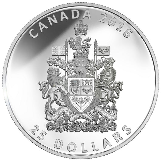 2016 Canada $25 Piedfort - Canadian Coat of Arms Fine Silver (No Tax)