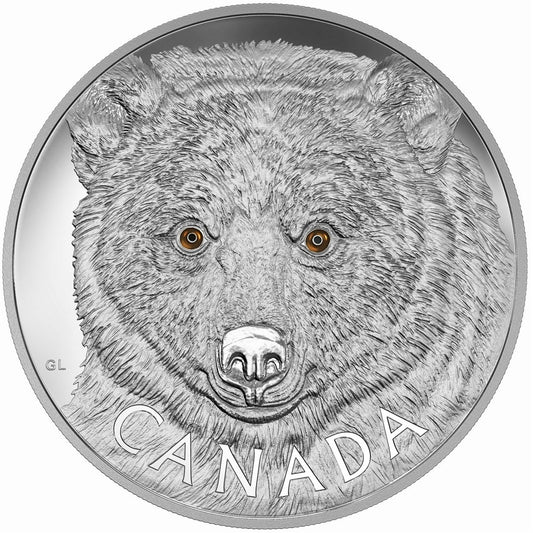 2016 Canada $250 In The Eyes of the Spirit Bear Silver (No Tax) Missing outer sleeve