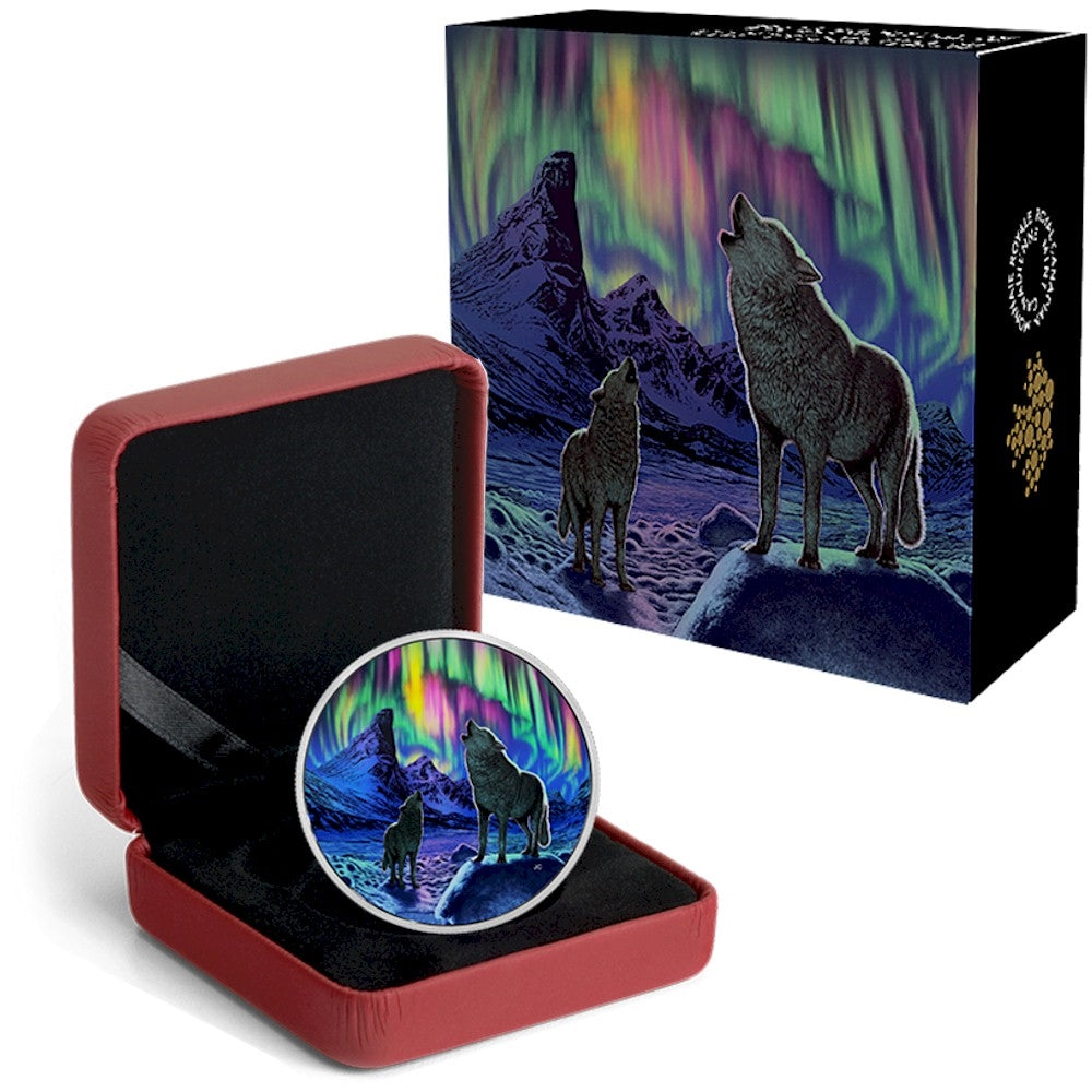 RDC 2016 Canada $30 Northern Lights In The Moonlight Fine Silver (No Tax) impaired