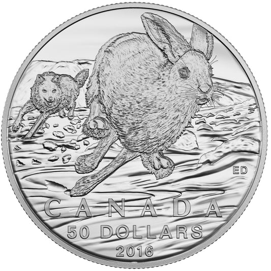 2016 Canada $50 The Hare ($50 for $50 #4) Fine Silver Coin (No Tax)