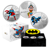 RDC 2016 Canada $20 DC Comics Superman, Batman, Wonder Woman 3 Coin Fine Silver Set (No Tax) impaired