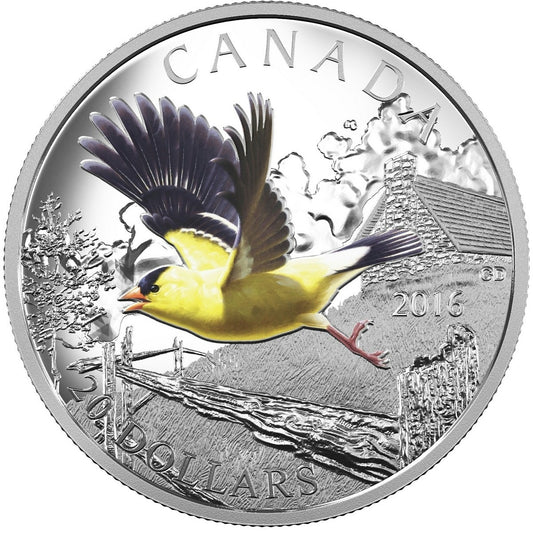 2016 Canada $20 Migratory Birds - The American Goldfinch Fine Silver (No Tax)