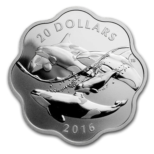 2016 Canada $20 Master of the Sea - The Orca Fine Silver (No Tax)