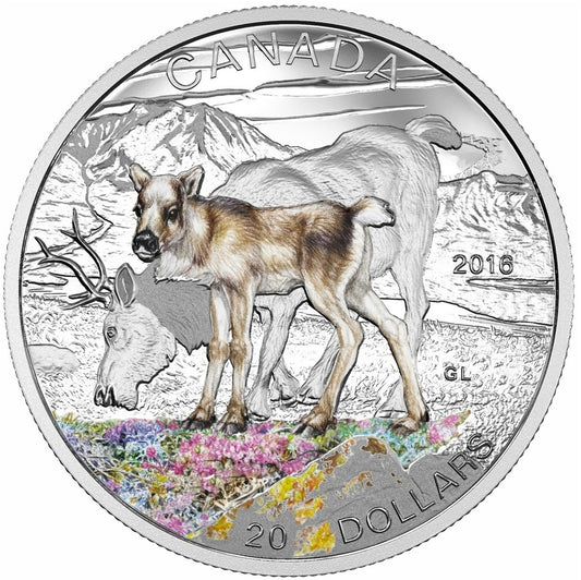 2016 Canada $20 Baby Animals - Caribou Fine Silver (TAX Exempt) 152415