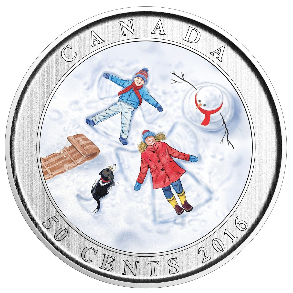 2016 Canada 50-cent Snow Angels Lenticular Coin
