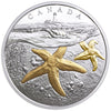 2017 Canada $20 From Sea to Sea - Atlantic Starfish Gold-Plated Silver (No Tax)