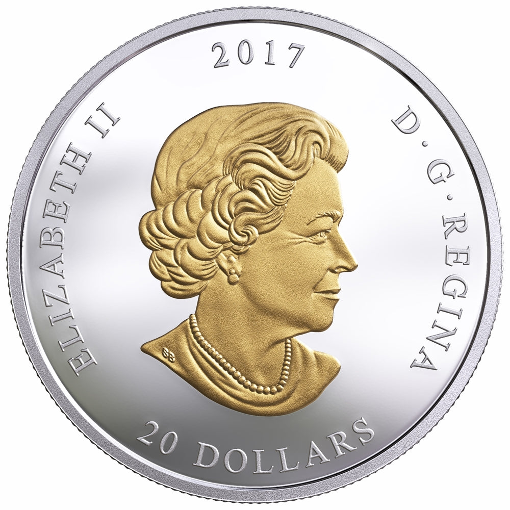 2017 Canada $20 From Sea to Sea - Atlantic Starfish Gold-Plated Silver (No Tax)