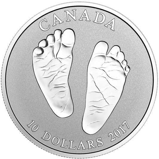 2017 Canada $10 Welcome to the World - Baby Feet Fine Silver (No Tax)