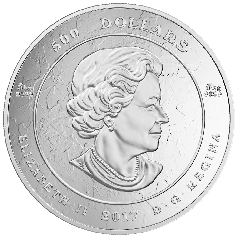 2017 $500 Canada 150 From Coast to Coast 5 Kilo Fine Silver (No Tax)