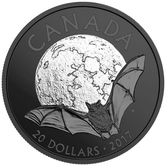 2017 Canada $20 Nocturnal by Nature - The Little Brown Bat Silver (No Tax)