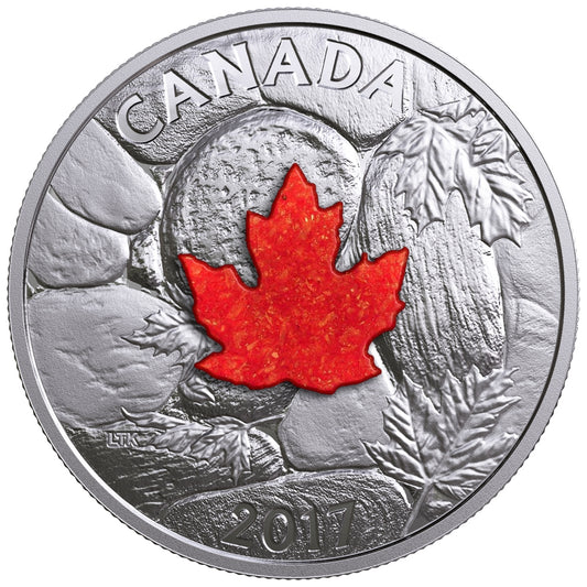 2017 Canada $20 Majestic Maple Leaves with Drusy Stone