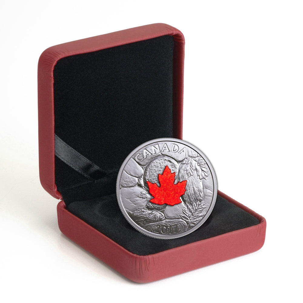2017 Canada $20 Majestic Maple Leaves with Drusy Stone