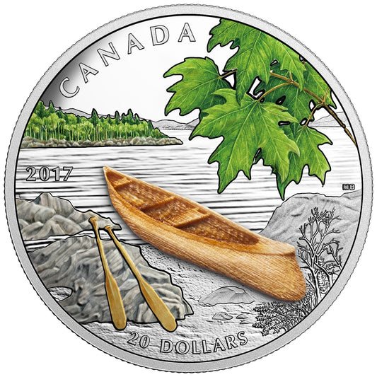 2017 Canada $20 Canoe to Tranquil Times Fine Silver (No Tax)