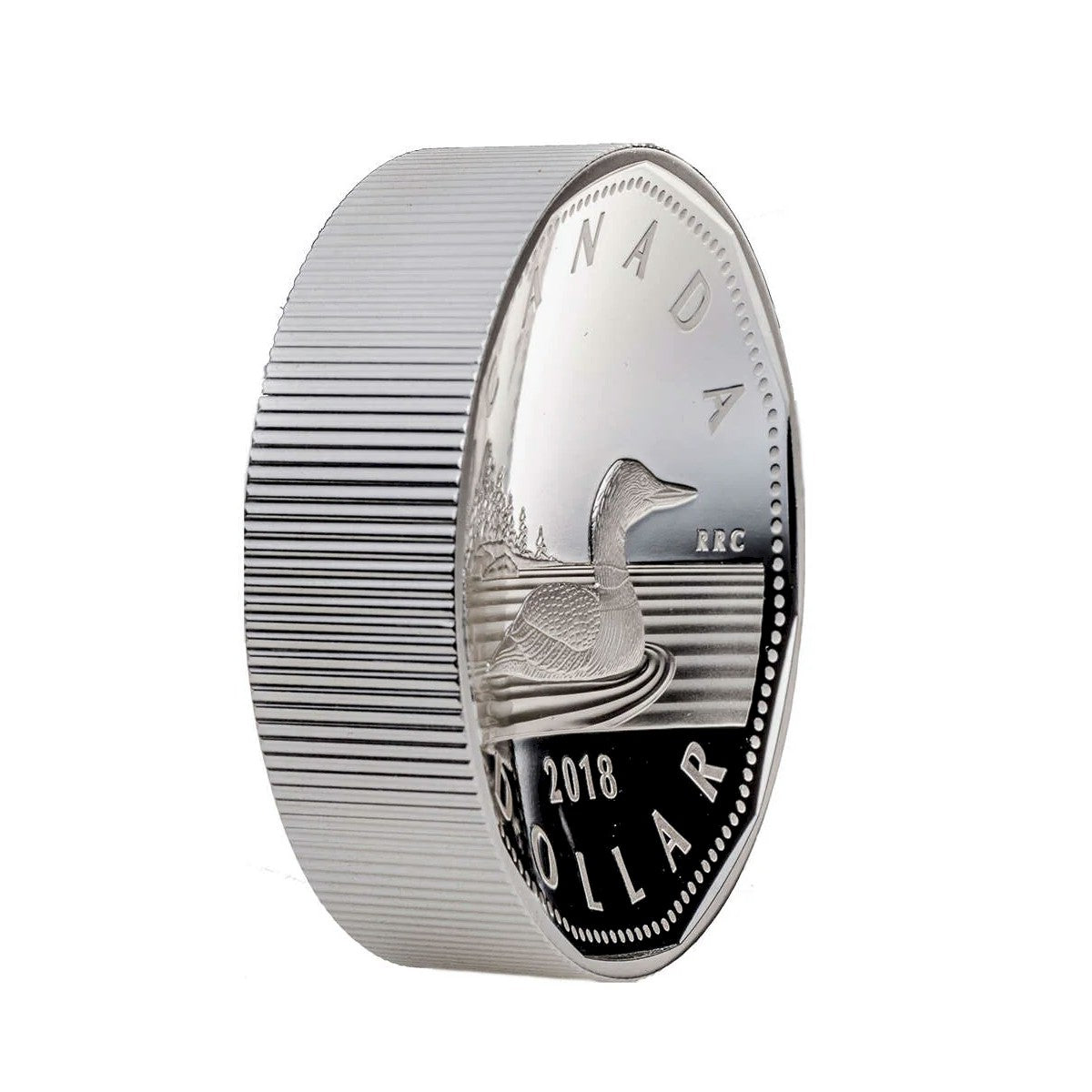 2018 Canada $1 R&D Lab: Double Concave Loon 10oz. Fine Silver (No Tax)