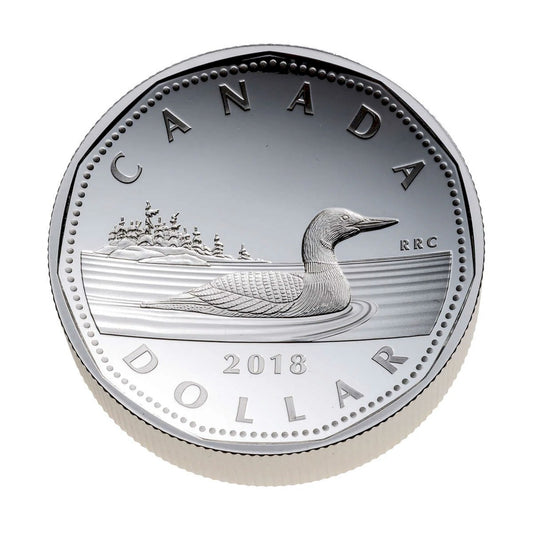 2018 Canada $1 R&D Lab: Double Concave Loon 10oz. Fine Silver (No Tax)