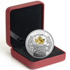 2018 Canada $30 Golden Maple Leaf 2oz Gold Plated Fine Silver Coin