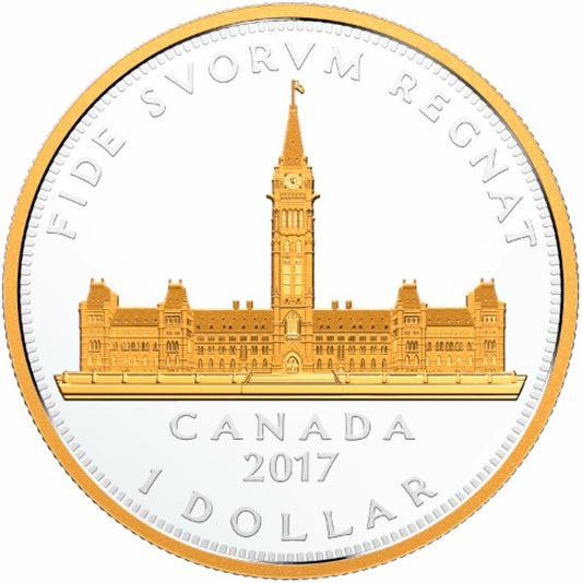 2017 Canada $1 Renewed Silver Dollar - Royal Visit/Parliament Building (No Tax)