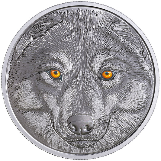 2017 Canada $15 In The Eyes of the Wolf Fine Silver (No Tax)