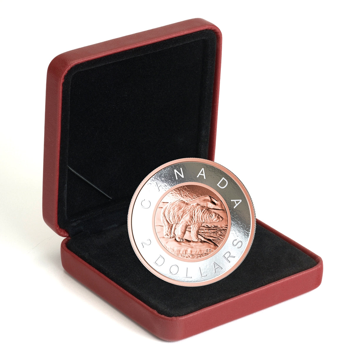 2018 Canada $2 Big Coin Rose-Gold Plated 5oz. Fine Silver (No Tax)