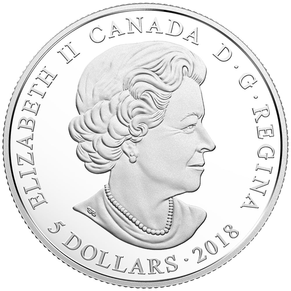 2018 Canada $5 Birthstone February Fine Silver with Swarovski
