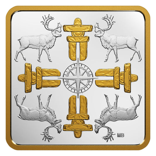 2018 $3 Canadian Coasts - True North Gold Plated Fine Silver (No Tax)