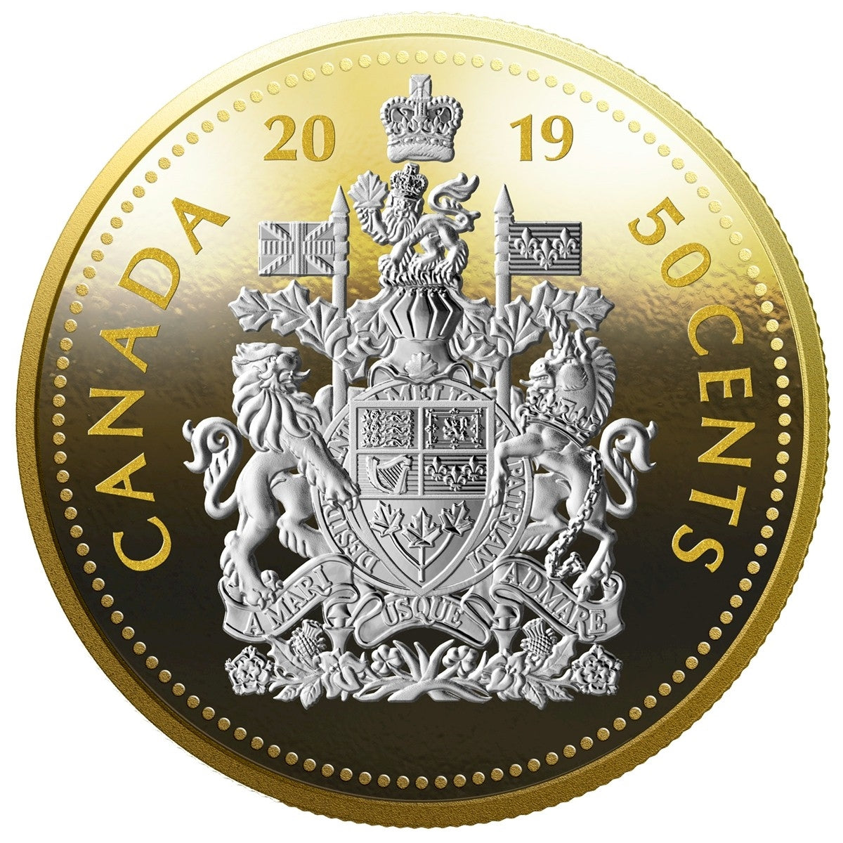 2019 Canada Big Coin 5oz. Reverse-Gold Plated Silver 7-coin Set (No Tax)