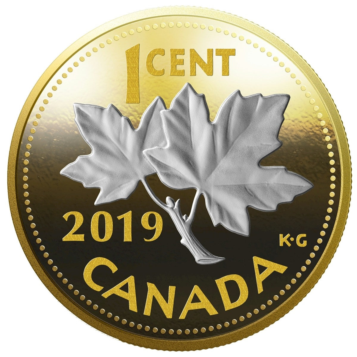 2019 Canada Big Coin 5oz. Reverse-Gold Plated Silver 7-coin Set (No Tax)
