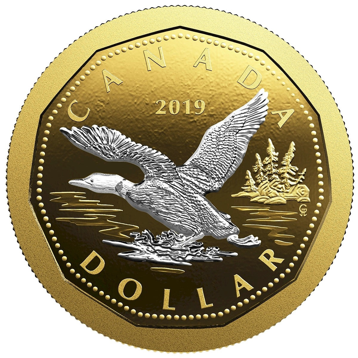 2019 Canada Big Coin 5oz. Reverse-Gold Plated Silver 7-coin Set (No Tax)