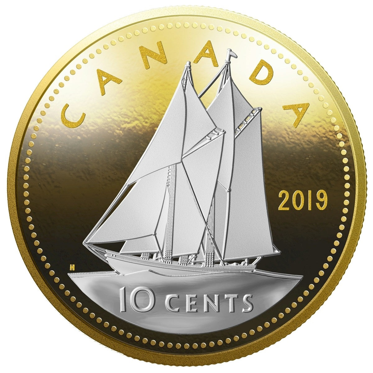 2019 Canada Big Coin 5oz. Reverse-Gold Plated Silver 7-coin Set (No Tax)