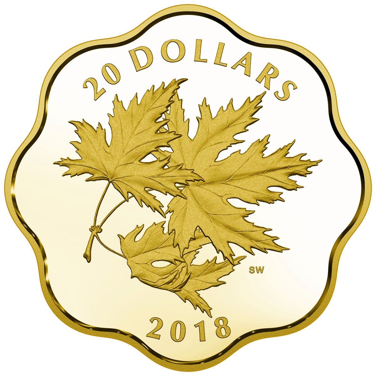 2018 Canada $20 Iconic Maple Leaves Fine Silver (No Tax)