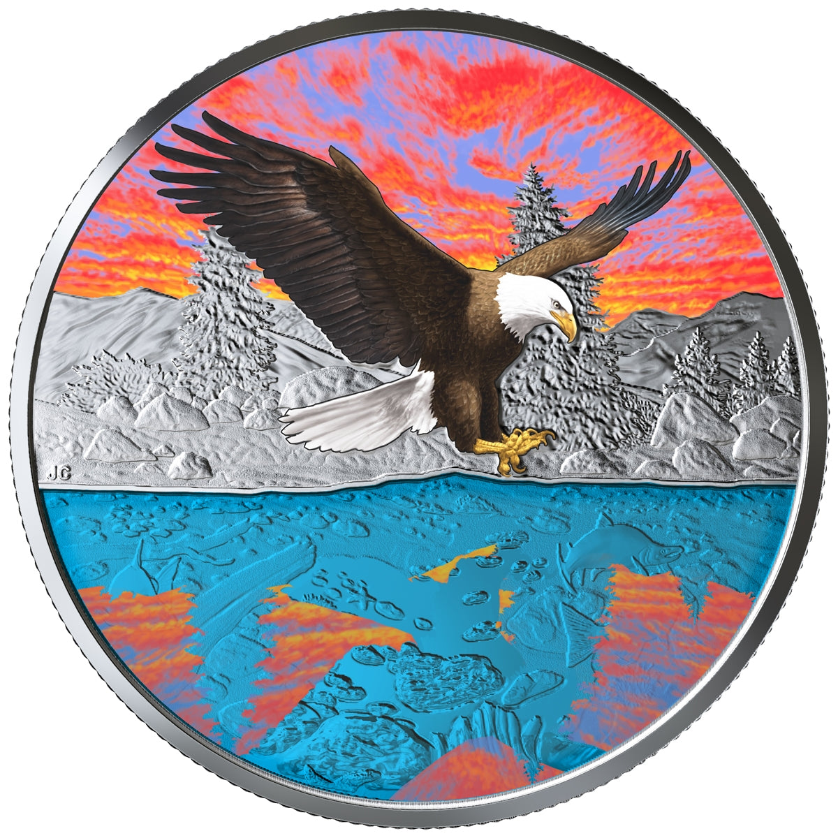 2019 Canada $20 Reflections - Bald Eagle Fine Silver (Tax Exempt)