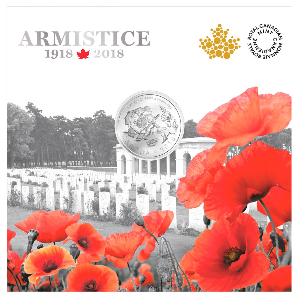 2018 Canada $10 Armistice Fine Silver (No Tax)
