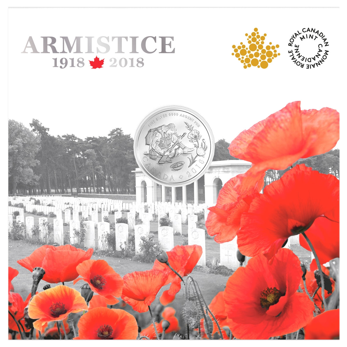 2018 Canada $10 Armistice Fine Silver (No Tax)