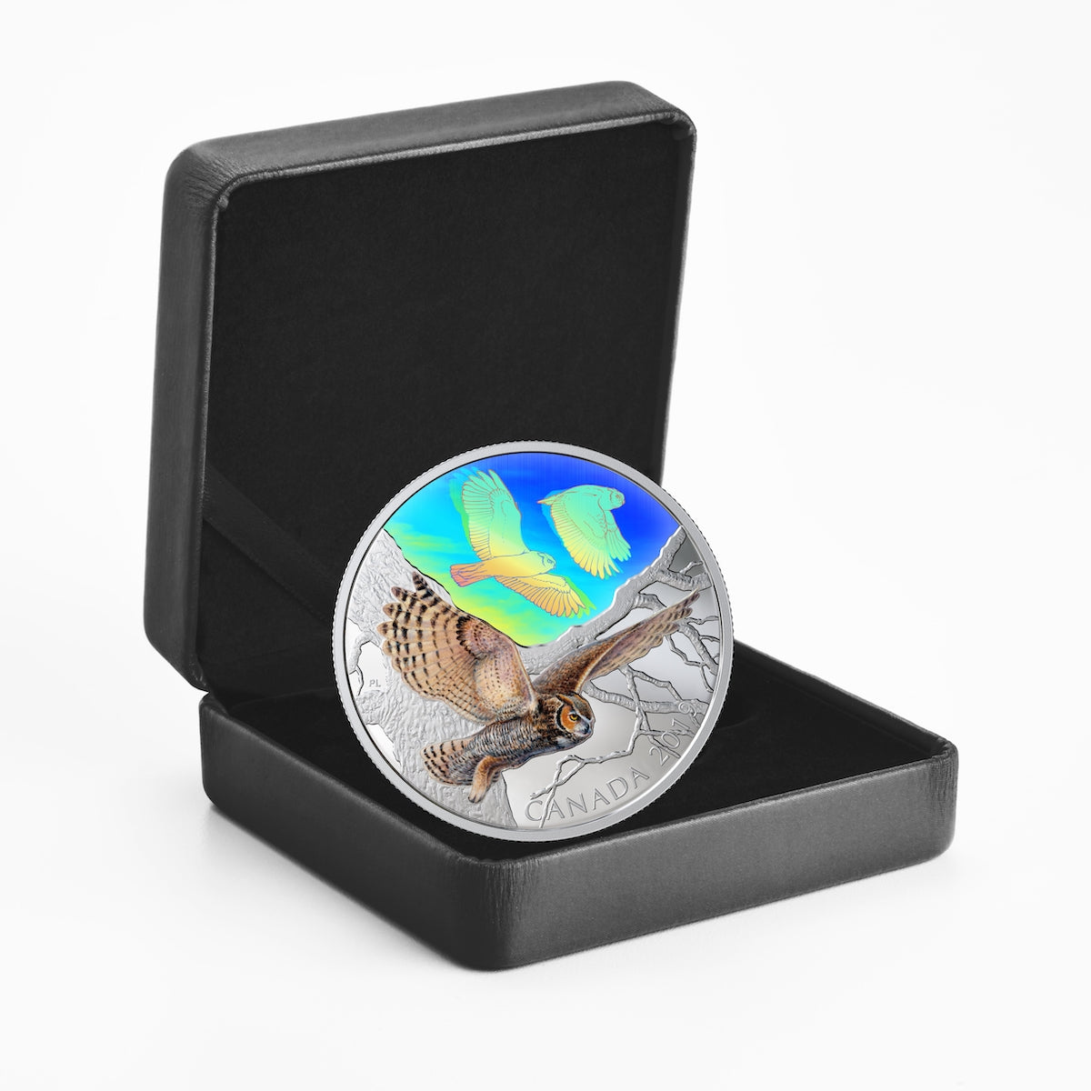 2019 Canada $30 Majestic Birds in Motion - Great Horned Owl Fine Silver (No Tax)