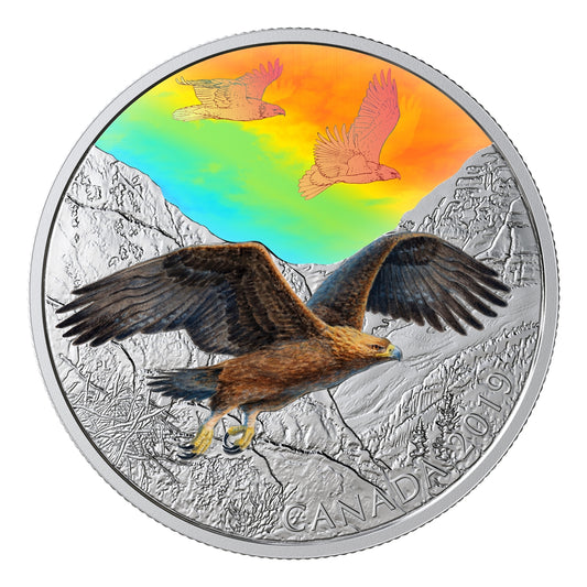 2019 Canada $30 Majestic Birds in Motion - Golden Eagles Fine Silver (No Tax) Coin #3