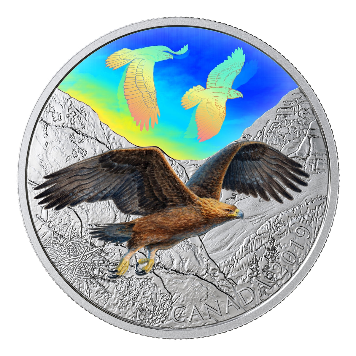 2019 Canada $30 Majestic Birds in Motion - Golden Eagles Fine Silver (No Tax) Coin #3