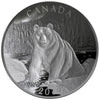 2019 Canada $100 Double Concave Nature's Grandeur - Brown Bear Fine Silver (No Tax)