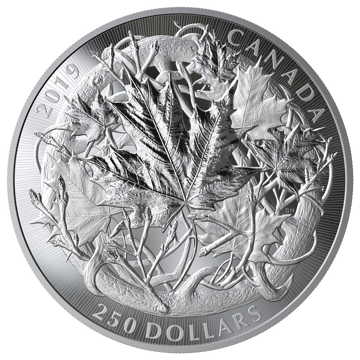 2019 The Canadian Maple Masters Collection Fine Silver 5-Coin Set (No Tax) Bent/Torn