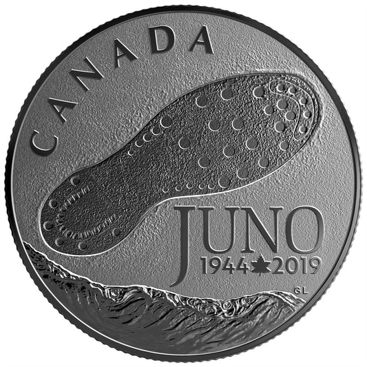 2019 Canada $3 75th Anniv. of the Normandy Campaign D-Day at Juno Beach Silver (No Tax)