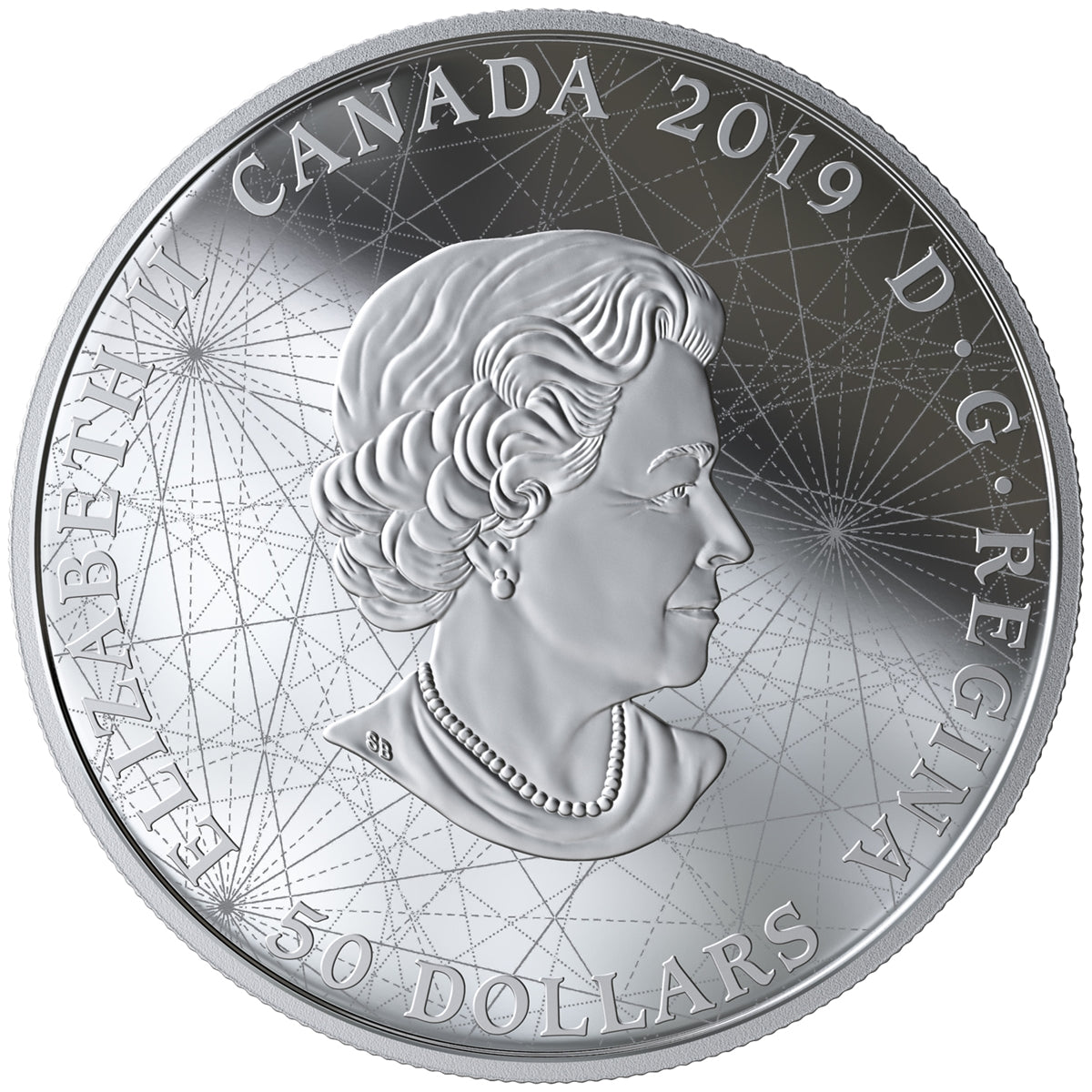 2019 Canada $50 Rose of the Winds Fine Silver Coin