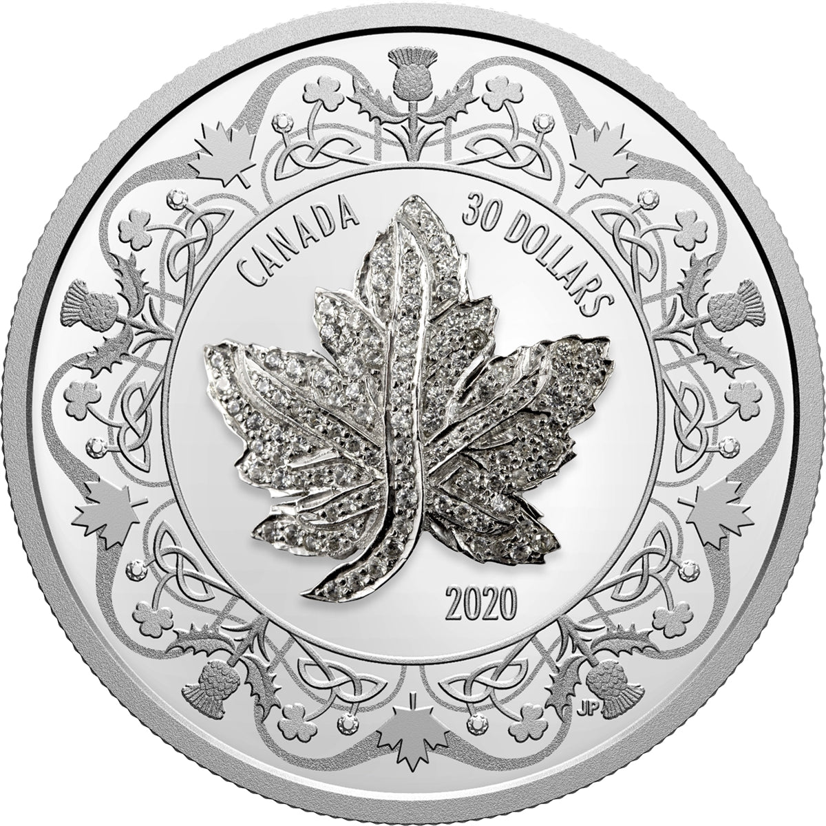 2020 Canada $30 Canadian Maple Leaf Brooch Legacy Fine Silver Coin