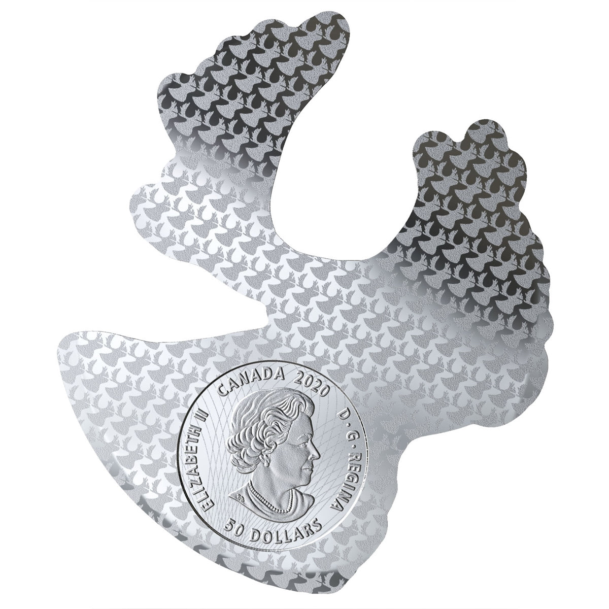2020 Canada $50 Real Shapes: The Caribou Fine Silver Coin (No Tax)