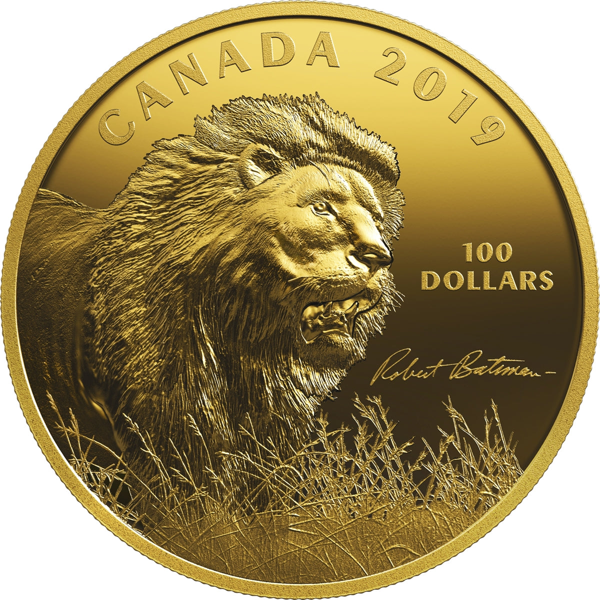 2019 Canada $100 Into the Light - Lion Fine Silver (No Tax)