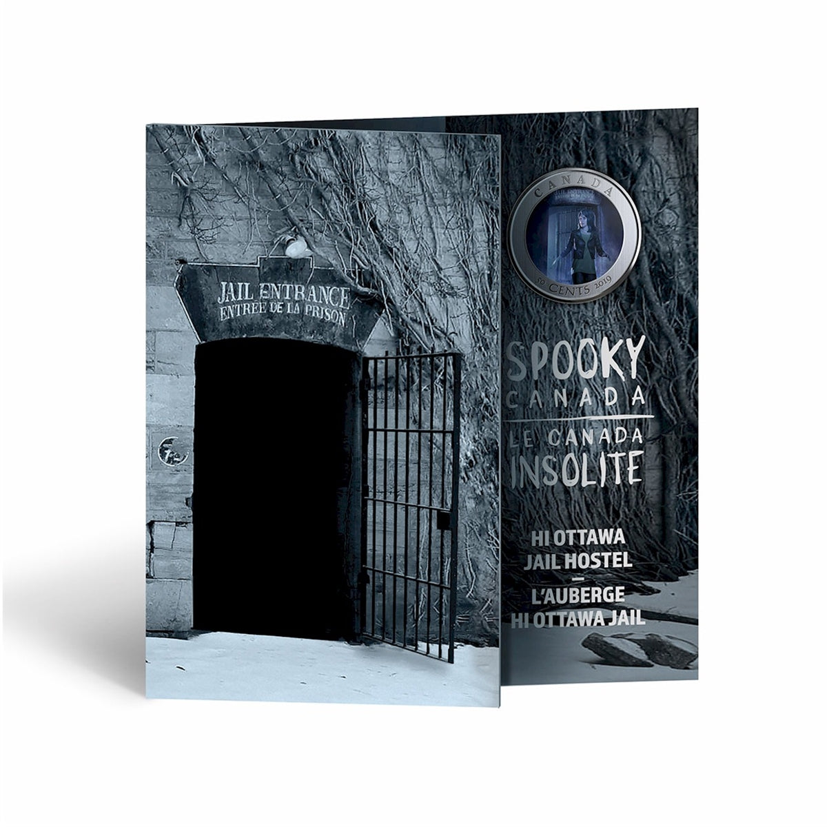 2019 50-cent Spooky Canada - HI Ottawa Jail Hostel Lenticular Coin