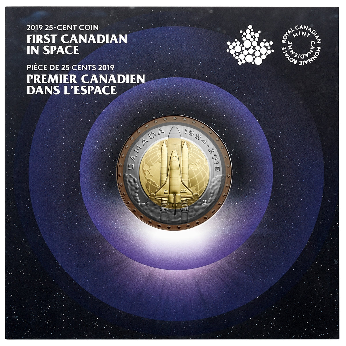 2019 Canada 25-cent First Canadian in Space Coin