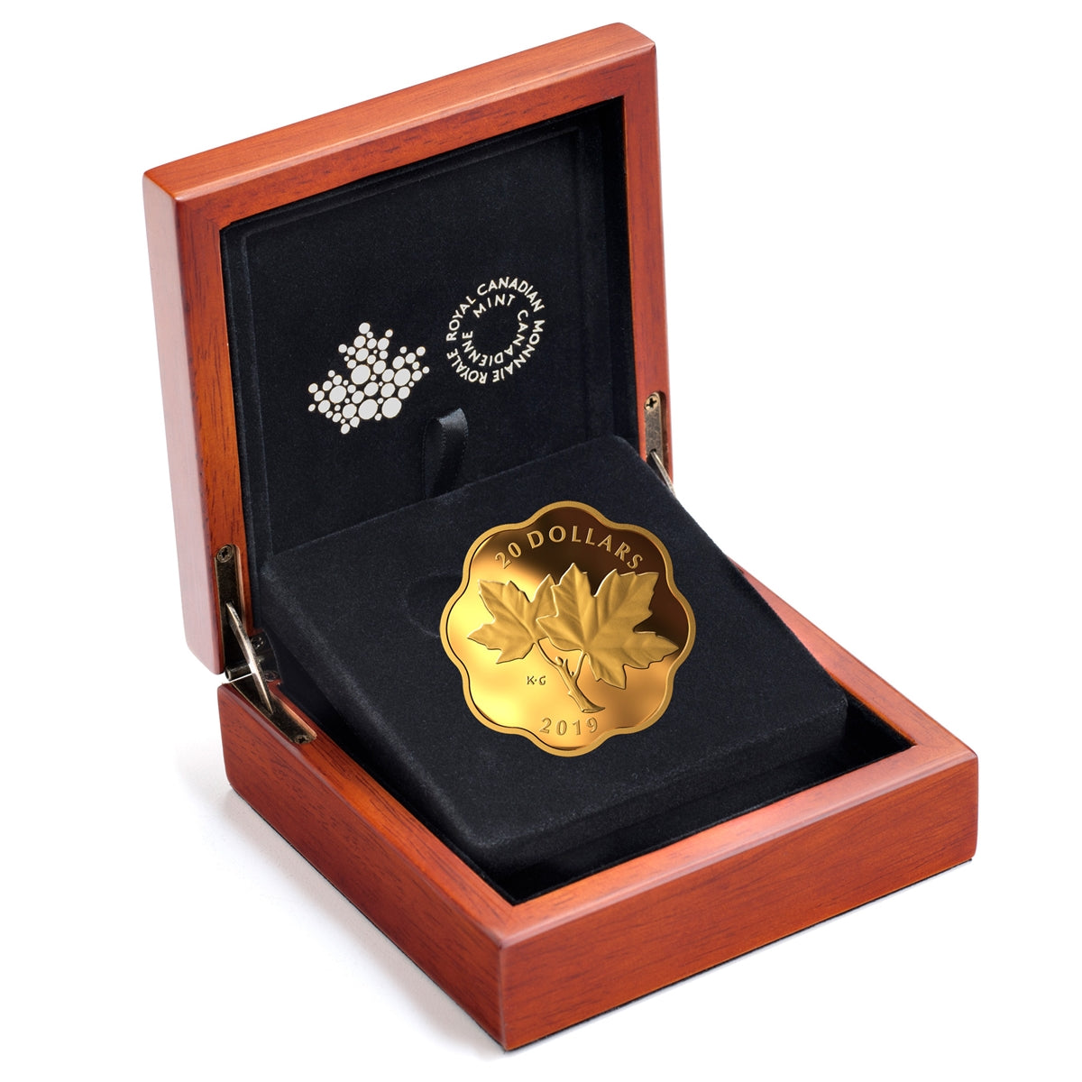 2019 Canada $20 Iconic Maple Leaves Gold Plated Fine Silver (No Tax)